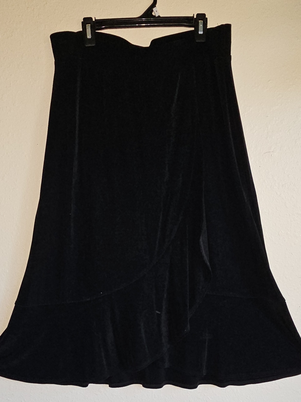 Chico's Black Velvet Maxi Skirt